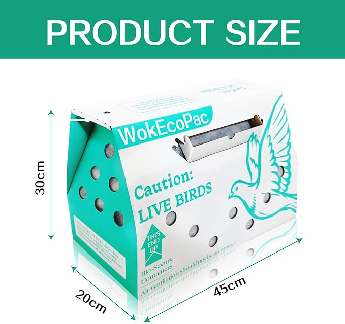 12 Pack Single Live Bird Shipping Boxes, Live Chicken Shipping Boxes, Poultry - Image 8