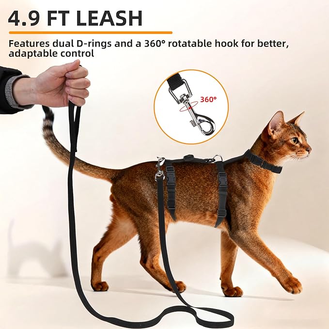 PUPTECK Cat Harness and Leash Set, Escape Proof Adjustable Kitten Harness - Image 7