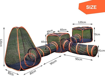 6 in 1 Pet Cat and Dog Tunnel Tent Foldable Pet Tent Outdoor Pop Up Pet Playpen - Image 6
