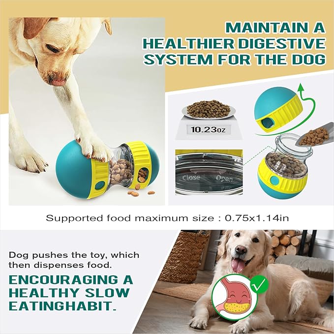 BSISUERM Dog Treat Dispensing Puzzle Toy Adjustable Food Dispenser Slow Feeder - Image 4