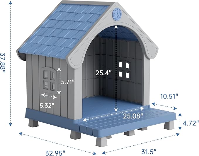 Bifanuo Dog House Outdoor Weatherproof - Image 2
