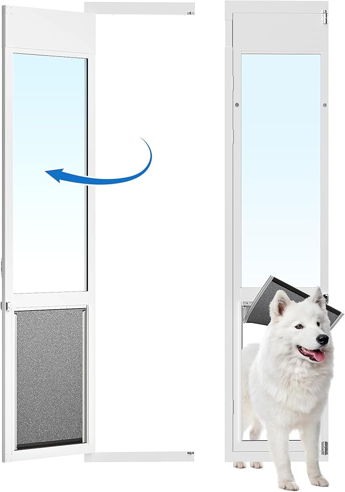 XLarge Dog Door for Sliding Glass Door, Openable Pet Door for Sliding Glass by ExploreNow