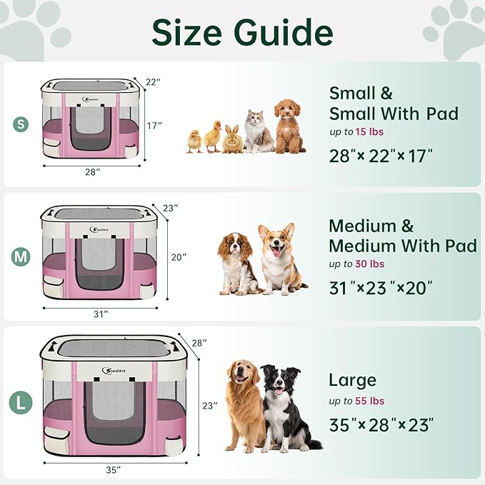 Dog Playpen, Cat Pet Puppy Pen, Portable Playpens - Image 2