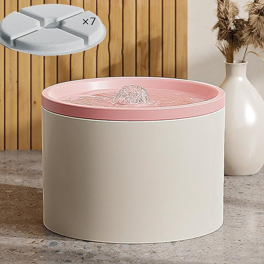 Ceramic Cat Water Fountain 33.82oz/1L Automatic Super Silent Pet Drinking by Unknown