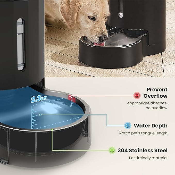 CZPET Dog Water Bowl Dispenser 4L, Wider Mouth & Upgraded Brush - Image 5