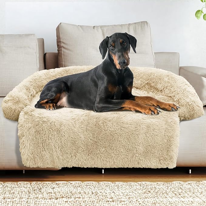 GGIB Calming Dog Bed Fluffy Plush Dog Mat by GGIB