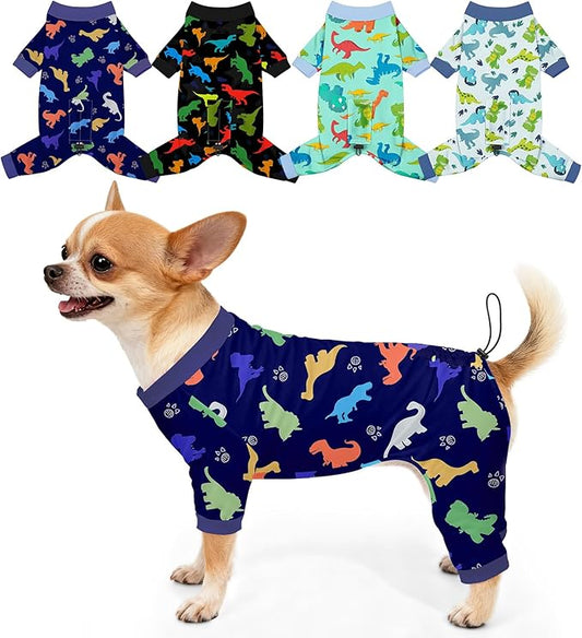 Bienbee Dog Pajamas, 4 Pack Dog Recovery Suit Shedding Suit Cute Soft Puppy by Bienbee