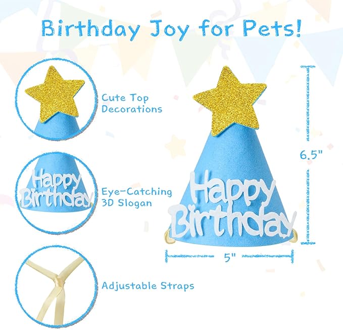 Dog Birthday Party Decoration, Pet Birthday Bandana Set - Image 3