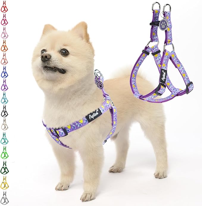 PUPTECK No Pull Easter Dog Harness Soft Adjustable Basic Nylon Step in Puppy by PUPTECK