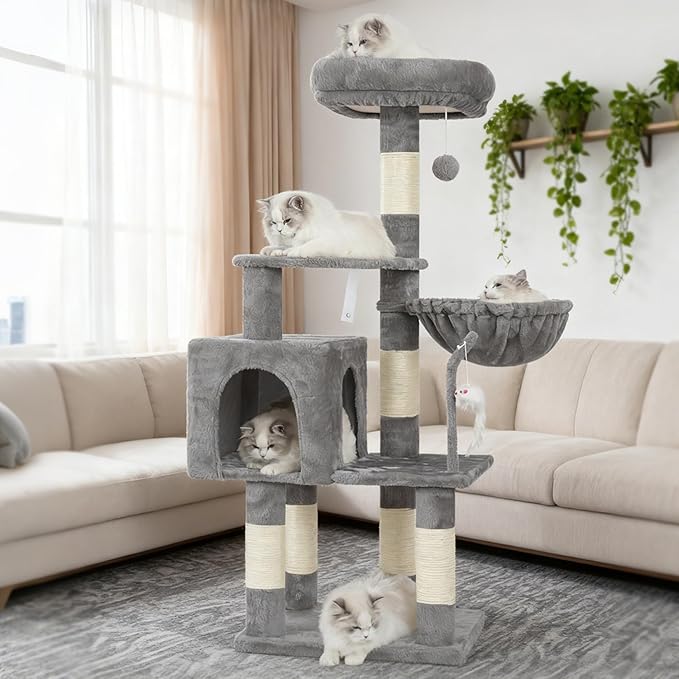 Heybly Cat Tree with Toy, Cat Tower condo - Image 9