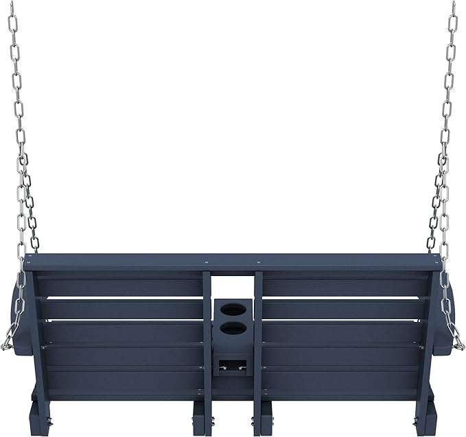 KINGYES Outdoor Hanging Porch Swing, 2 Seat Patio Swing Recliner - Image 8