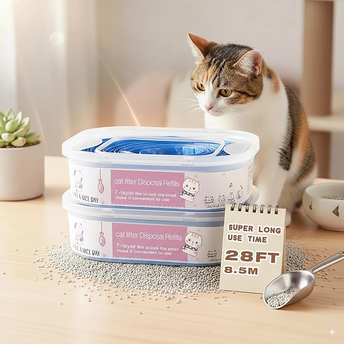2 Pack 28FT Cat Litter Refill Cartridge, Compatible - Image 6