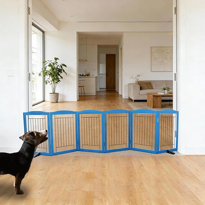 ZJSF Freestanding Dog Fence Indoor, Foldable Dog Gate by ZJSF