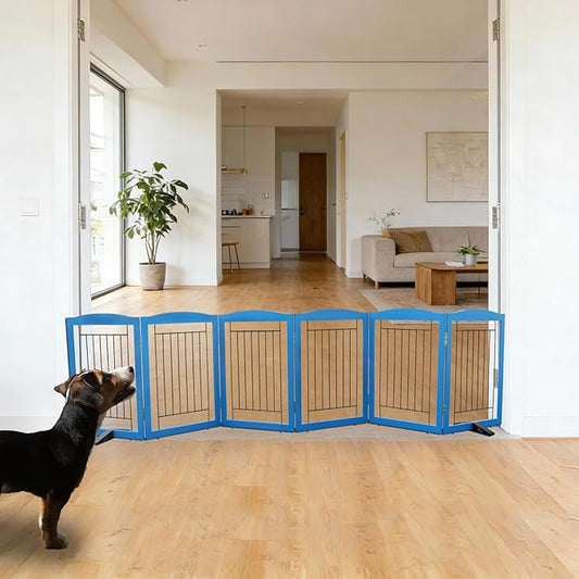 ZJSF Freestanding Dog Fence Indoor, Foldable Dog Gate by ZJSF