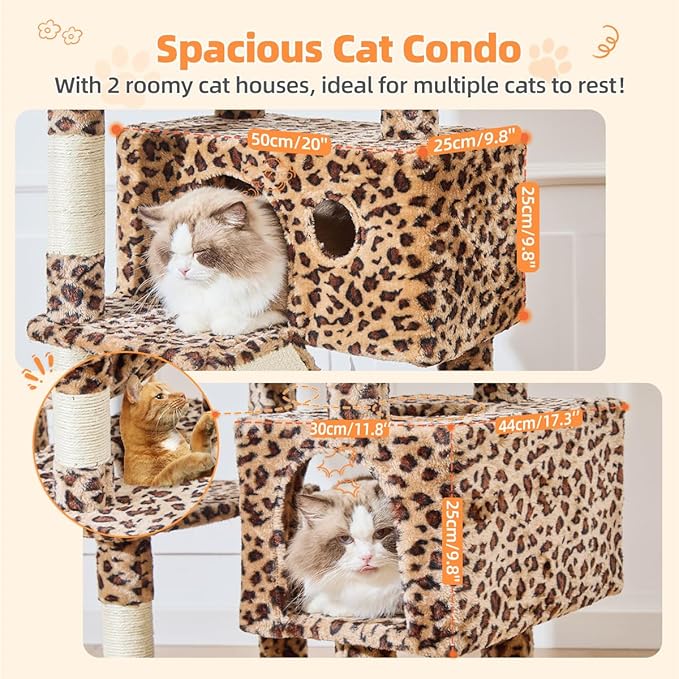 Taoqimiao Cat Tree 71-Inch, Cat Tower - Image 4
