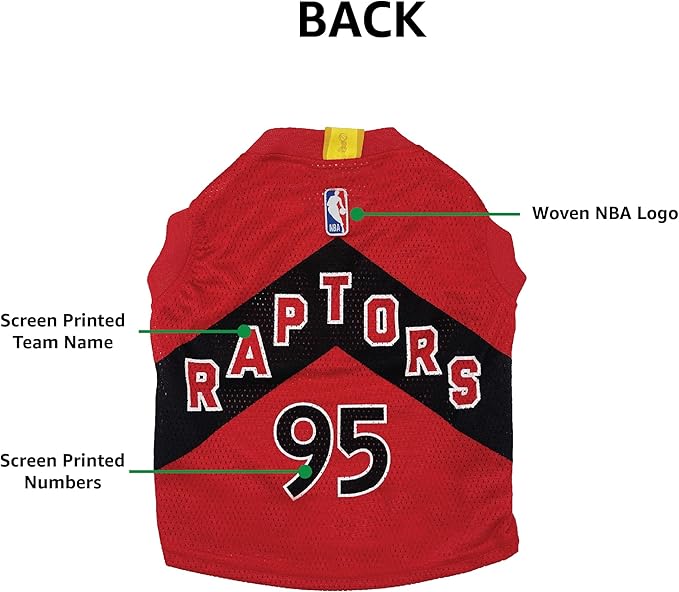 Pets First NBA Toronto Raptors Dog Jersey - Image 7