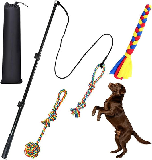 ASOCEA Flirt Pole for Dogs, Heavy Duty Dog Teaser Wand by ASOCEA