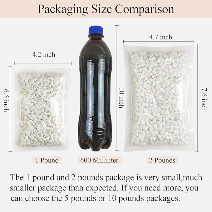 FANTIAN 2 Pounds White Pebbles for Indoor Plants, 3/8 Inch Polished White Rocks - Image 4