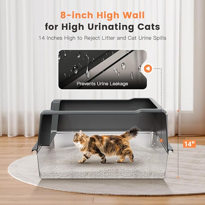 WoofiGo XXL Stainless Steel Cat Litter Box - Image 4