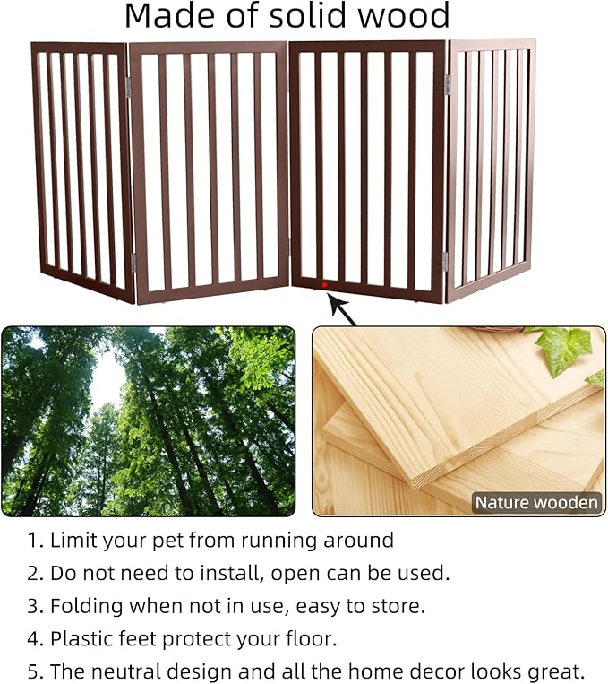 Dog Gate Indoor, Freestanding Dog Fence - Image 6