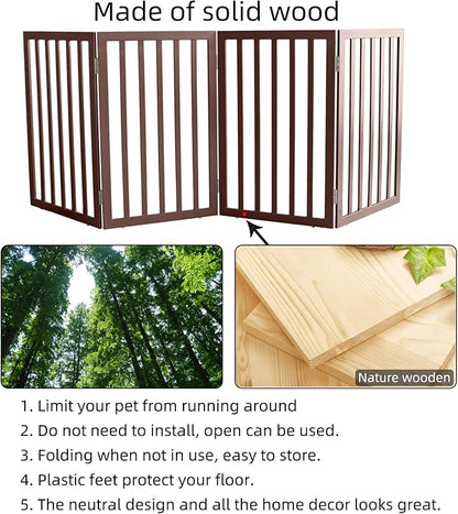 Dog Gate Indoor, Freestanding Dog Fence - Image 6