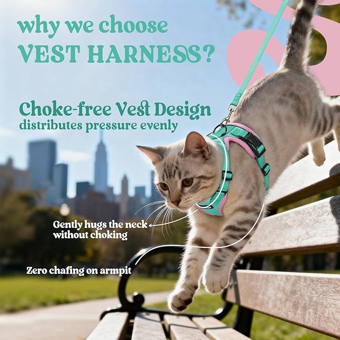 rabbitgoo Cat Harness and Leash Set, Escape Proof Kitten Harness - Image 3