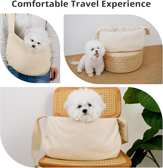 ONECUTE Crossbody Dog Sling Carrier, Wearable Portable Pet Bag - Image 6