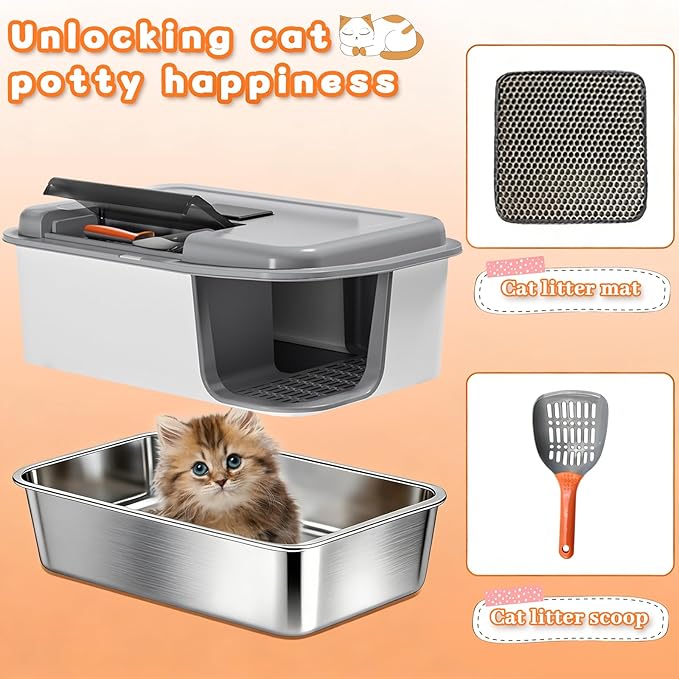 XXL Stainless Steel Litter Box - Image 5