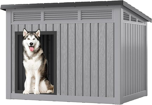 Fancyango Outdoor Dog House for Large Dogs, Outside Dog House by Warmnestforpets