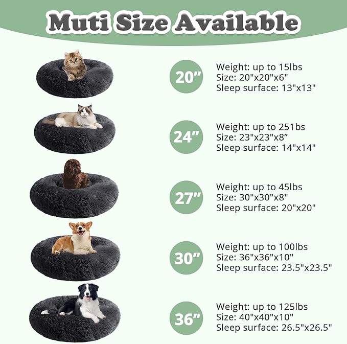 JOLLYVOGUE Dog & Cat Bed, Calming Anti-Anxiety Pet Bed - Image 5