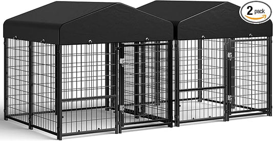 Sino Luban 2PCS Outdoor Dog Kennel Outside Run by SINOLUBAN