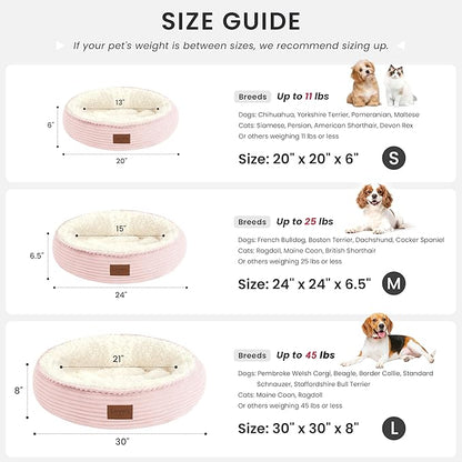 Love's cabin Round Donut Cat and Dog Cushion Bed, 30in Pet Bed - Image 4