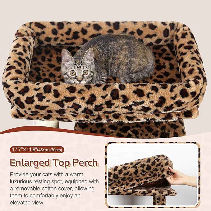 Globlazer Heavy Duty Cat Tree Tower, 70inch Sturdy Cat Tree - Image 2
