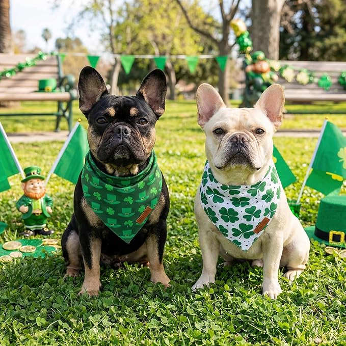 PTDECOR St. Patrick's Day Dog Bandana, Premium Durable Fabric, Irish Pet - Image 3