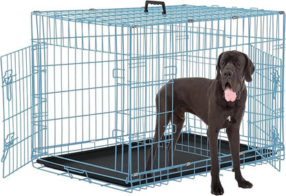 48 Inch Extra Large Dog Crates for Medium Dogs, Double-Door Folding XXL Dog by TFFnew