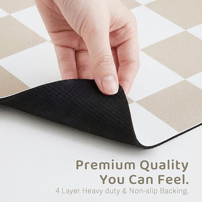 Checkered Dog Feeding Mat, Absorbent Mats - Image 6