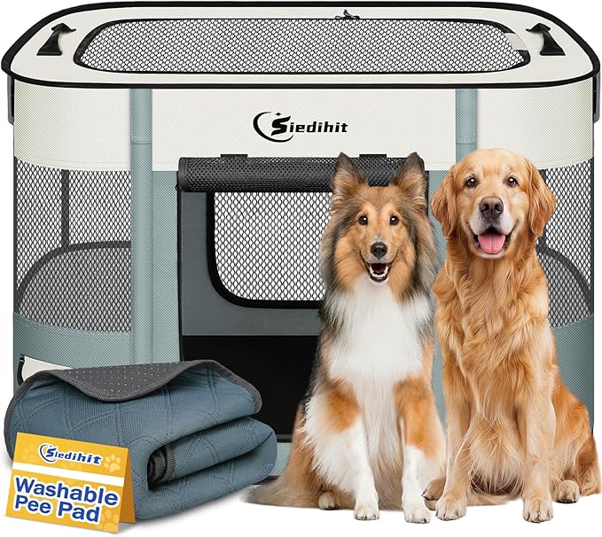Dog Playpen, Cat Pet Puppy Pen, Portable Playpens by Siedihit