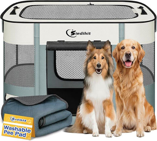 Dog Playpen, Cat Pet Puppy Pen, Portable Playpens by Siedihit