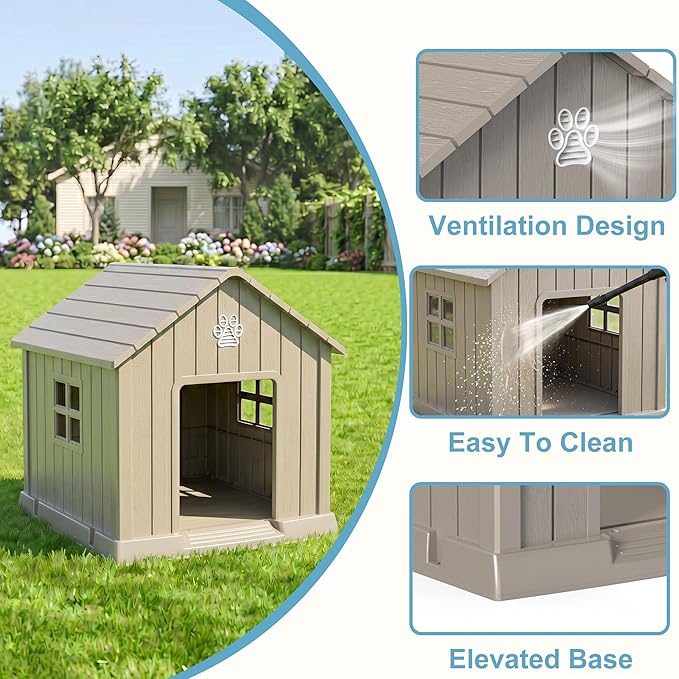 EFU Small Dog House Outdoor Indoor, Waterproof Dog House - Image 3