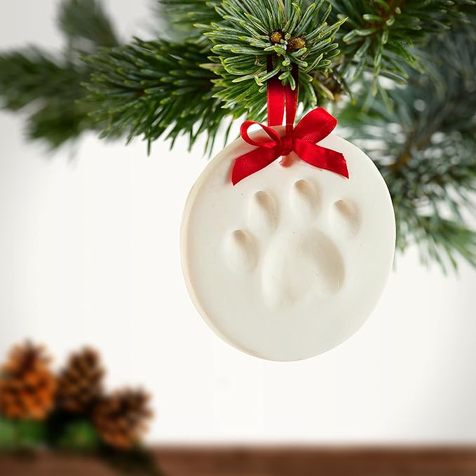 Kate & Milo Holiday Pawprints Christmas Ornament, DIY No Mess Clay Pawprint - Image 7