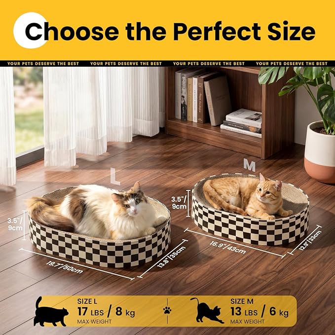 Conlun Large Oval Cat Scratcher Bowl, Cardboard Cat Scratching Pad & Lounge Bed - Image 8