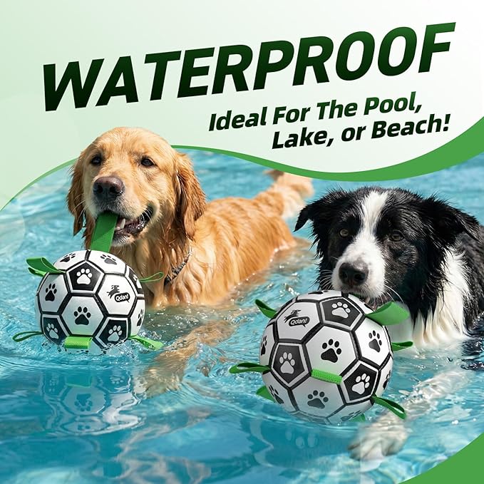 QDAN 2 PCS Dog Toys Soccer Ball Set - Image 3