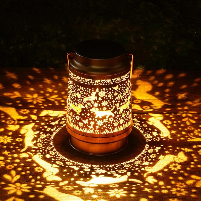Solar Lanterns Outdoor Waterproof, Dachshund Wiener Dog Floral Butterfly Design - Image 5