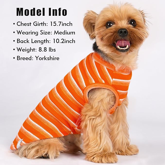 KYEESE 2Pack Waffle Dog Shirts, Lightweight Sleeveless Dog T Shirts - Image 8