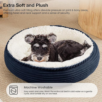 Love's cabin Round Donut Cat and Dog Cushion Bed, 24in Pet Bed - Image 7