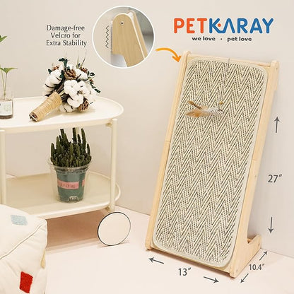 PETKARAY Cat Scratcher, Sisal Scratching Ramp, L Shape Cat Scratch Pad - Image 7