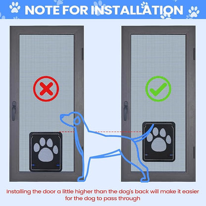 Large Dog Door for Screen Door, Lockable Doggy Door for Sliding Door, Automatic - Image 6