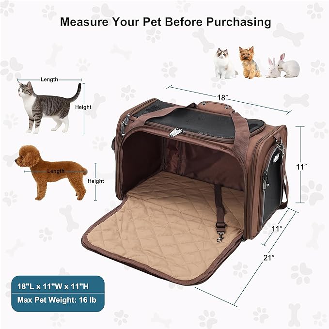 EliteField Deluxe Soft-Sided Pet Carrier, Travel Bag - Image 6