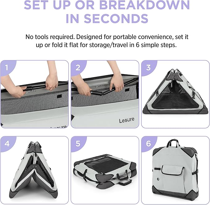 Lesure Collapsible Dog Crate - Image 5