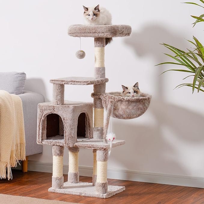 Heybly Cat Tree with Toy, Cat Tower condo - Image 3